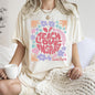 Teach Love Inspire, Teacher, Boho, Floral, Back to School, First Day of School, Cute, Teacher Appreciation, Coquette, Comfort Colors T-Shirt