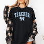 Teacher, Bow, Blue Floral, First Day of School, Cute, Teacher Appreciation, Coquette, Comfort Colors T-Shirt