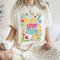 Teach Love Inspire, Floral, Boho, Retro, First Day of School, Cute, Teacher Appreciation, Coquette, Comfort Colors T-Shirt