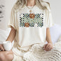 Teacher, Checkered, Floral, Boho, Retro, First Day of School, Cute, Teacher Appreciation, Coquette, Comfort Colors T-Shirt