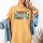 Teacher, Checkered, Floral, Boho, Retro, First Day of School, Cute, Teacher Appreciation, Coquette, Comfort Colors T-Shirt