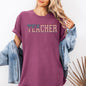 Teacher, USA Flag, Retro, First Day of School, Cute, Teacher Appreciation, Coquette, Comfort Colors T-Shirt