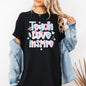 Teach Love Inspire, Pastel, Teacher, Back to School, First Day of School, Cute, Teacher Appreciation, Coquette, Comfort Colors T-Shirt