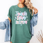 Teach Love Inspire, Pastel, Teacher, Back to School, First Day of School, Cute, Teacher Appreciation, Coquette, Comfort Colors T-Shirt