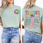 Teacher Tour, Back to School, Retro, Front and Back, First Day of School, Cute, Teacher Appreciation, Coquette, Comfort Colors T-Shirt