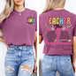 Teacher Tour, Back to School, Retro, Front and Back, First Day of School, Cute, Teacher Appreciation, Coquette, Comfort Colors T-Shirt