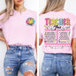Teacher Tour, Back to School, Retro, Front and Back, First Day of School, Cute, Teacher Appreciation, Coquette, Comfort Colors T-Shirt