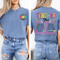 Teacher Tour, Back to School, Retro, Front and Back, First Day of School, Cute, Teacher Appreciation, Coquette, Comfort Colors T-Shirt