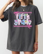 Fifth Grade Teacher, Retro, Checkered, Back to School, First Day of School, Cute, Teacher Appreciation, Coquette, Comfort Colors T-Shirt