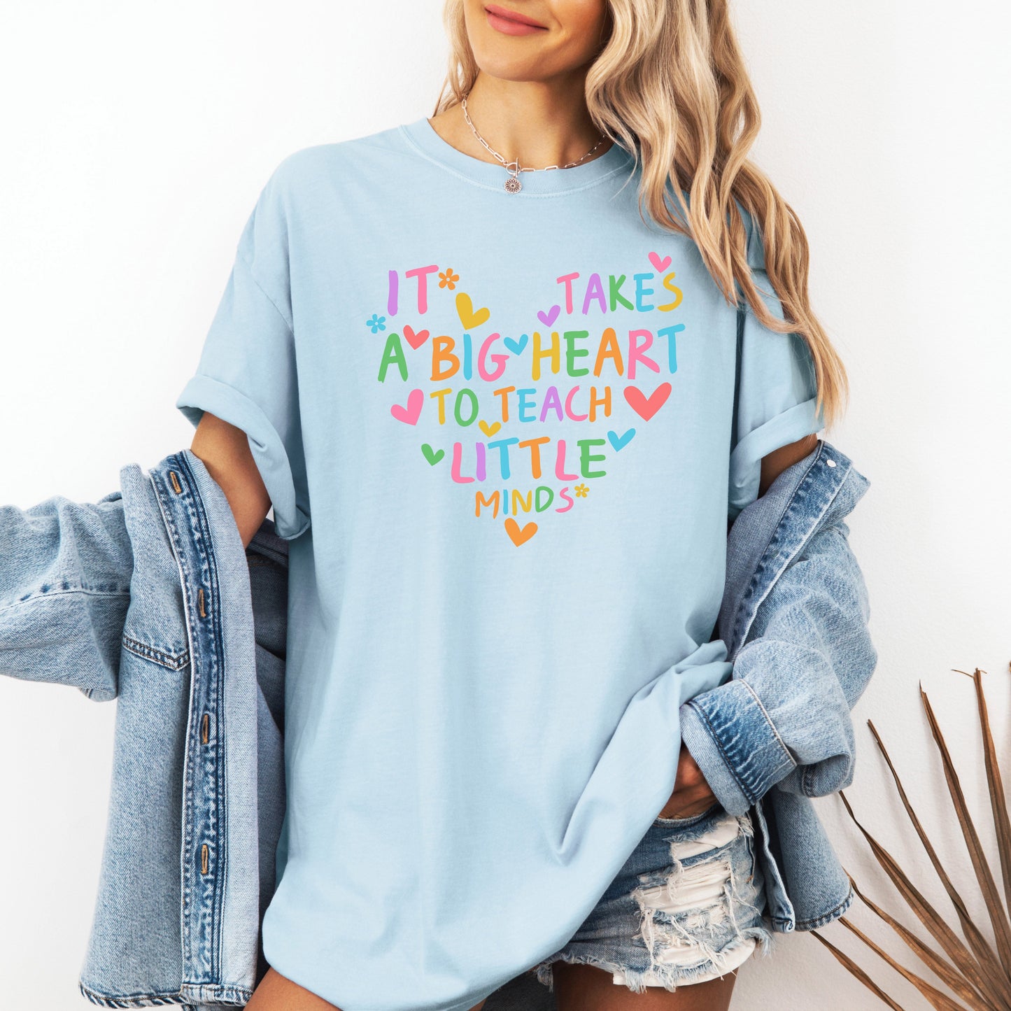It Takes A Big Heart, Teacher, Back to School, First Day of School, Cute, Teacher Appreciation, Coquette, Comfort Colors T-Shirt