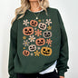 Pumpkins and Flowers, Halloween, Retro, Vintage, Spooky, Costume, Fall, Graphic Sweatshirt