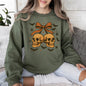 Skull Bow, Coquette, Bats, Ghost, Western, Halloween, Retro, Vintage, Spooky, Costume, Fall, Graphic Sweatshirt