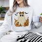 Cute Ghost, Bow, Coquette, Bats, Lace, Halloween, Retro, Vintage, Spooky, Costume, Fall, Graphic Sweatshirt