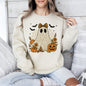 Cute Ghost, Bow, Coquette, Bats, Lace, Halloween, Retro, Vintage, Spooky, Costume, Fall, Graphic Sweatshirt