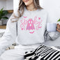 Pink Neon Ghost, Halloween, Retro, Vintage, Spooky, Costume, Fall, Graphic Sweatshirt