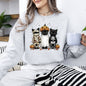 Funny Halloween Cats, Vintage, Ghost, Pumpkin, Retro, Spooky, Costume, Fall, Graphic Sweatshirt