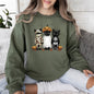 Funny Halloween Cats, Vintage, Ghost, Pumpkin, Retro, Spooky, Costume, Fall, Graphic Sweatshirt