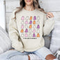 Too Cute to Spook, Mini Ghosts, Halloween, Vintage, Pumpkin, Retro, Spooky, Costume, Fall, Graphic Sweatshirt