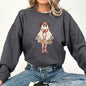 Cute Cowgirl Ghost, Halloween, Western, Vintage, Pumpkin, Retro, Spooky, Costume, Fall, Graphic Sweatshirt