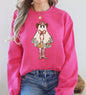Cute Cowgirl Ghost, Halloween, Western, Vintage, Pumpkin, Retro, Spooky, Costume, Fall, Graphic Sweatshirt