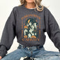 Purranormal Cativity, Vintage Cats, Ghost, Halloween, Western, Pumpkin, Retro, Spooky, Costume, Fall, Graphic Sweatshirt