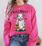 Bullsheet, Funny Halloween Cow Ghost, Bull, Farm, Vintage, Western, Pumpkin, Retro, Spooky, Costume, Fall, Graphic Sweatshirt
