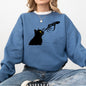 Boop Cat, Skeleton, Funny, Ghost, Halloween, Western, Vintage, Pumpkin, Retro, Spooky, Costume, Fall, Graphic Sweatshirt