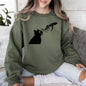 Boop Cat, Skeleton, Funny, Ghost, Halloween, Western, Vintage, Pumpkin, Retro, Spooky, Costume, Fall, Graphic Sweatshirt