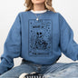 What If, The Anxious, Skeleton, Funny, Tarot Card, Ghost, Halloween, Western, Vintage, Pumpkin, Retro, Spooky, Costume, Fall, Graphic Sweatshirt