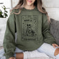 What If, The Anxious, Skeleton, Funny, Tarot Card, Ghost, Halloween, Western, Vintage, Pumpkin, Retro, Spooky, Costume, Fall, Graphic Sweatshirt