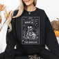 What If, The Anxious, Skeleton, Funny, Tarot Card, Ghost, Halloween, Western, Vintage, Pumpkin, Retro, Spooky, Costume, Fall, Graphic Sweatshirt