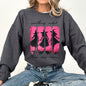 Something Wicked, Witch, Skeleton, Ghost, Halloween, Western, Vintage, Pumpkin, Retro, Spooky, Costume, Fall, Graphic Sweatshirt