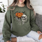 Stay Creepy, Skeleton, Ghost, Halloween, Western, Vintage, Pumpkin, Retro, Spooky, Costume, Fall, Graphic Sweatshirt
