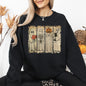Vintage Newspaper Ghost, Halloween, Book, Cat, Western, Pumpkin, Retro, Spooky, Costume, Fall, Graphic Sweatshirt