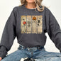 Vintage Newspaper Ghost, Halloween, Book, Cat, Western, Pumpkin, Retro, Spooky, Costume, Fall, Graphic Sweatshirt