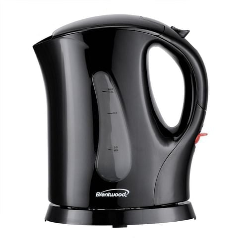 Brentwood 4 Cup 900 Watt Cordless Electric Tea Kettle in Black With