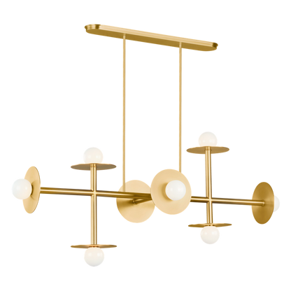 Nodes Large Linear Chandelier