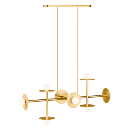 Nodes Large Linear Chandelier