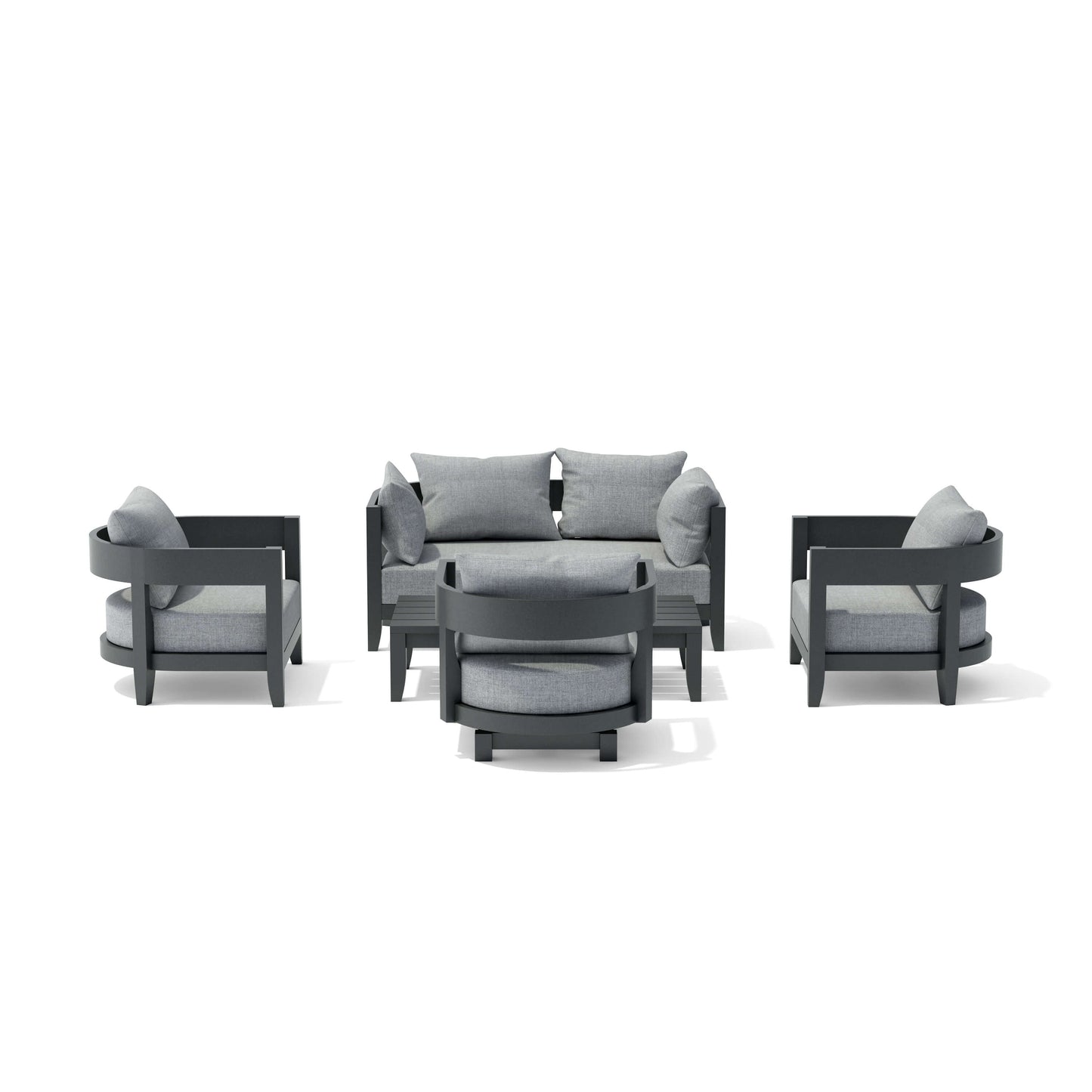 Set-173-Al 5-Pc Coronado Aluminum Deep Seating Set