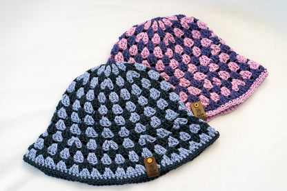 Crochet Bucket Hat - Blue