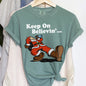 Keep On Believin', Santa, Trucking, Retro, Christmas, Comfort Colors, Tshirt