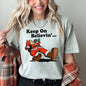 Keep On Believin', Santa, Trucking, Retro, Christmas, Comfort Colors, Tshirt
