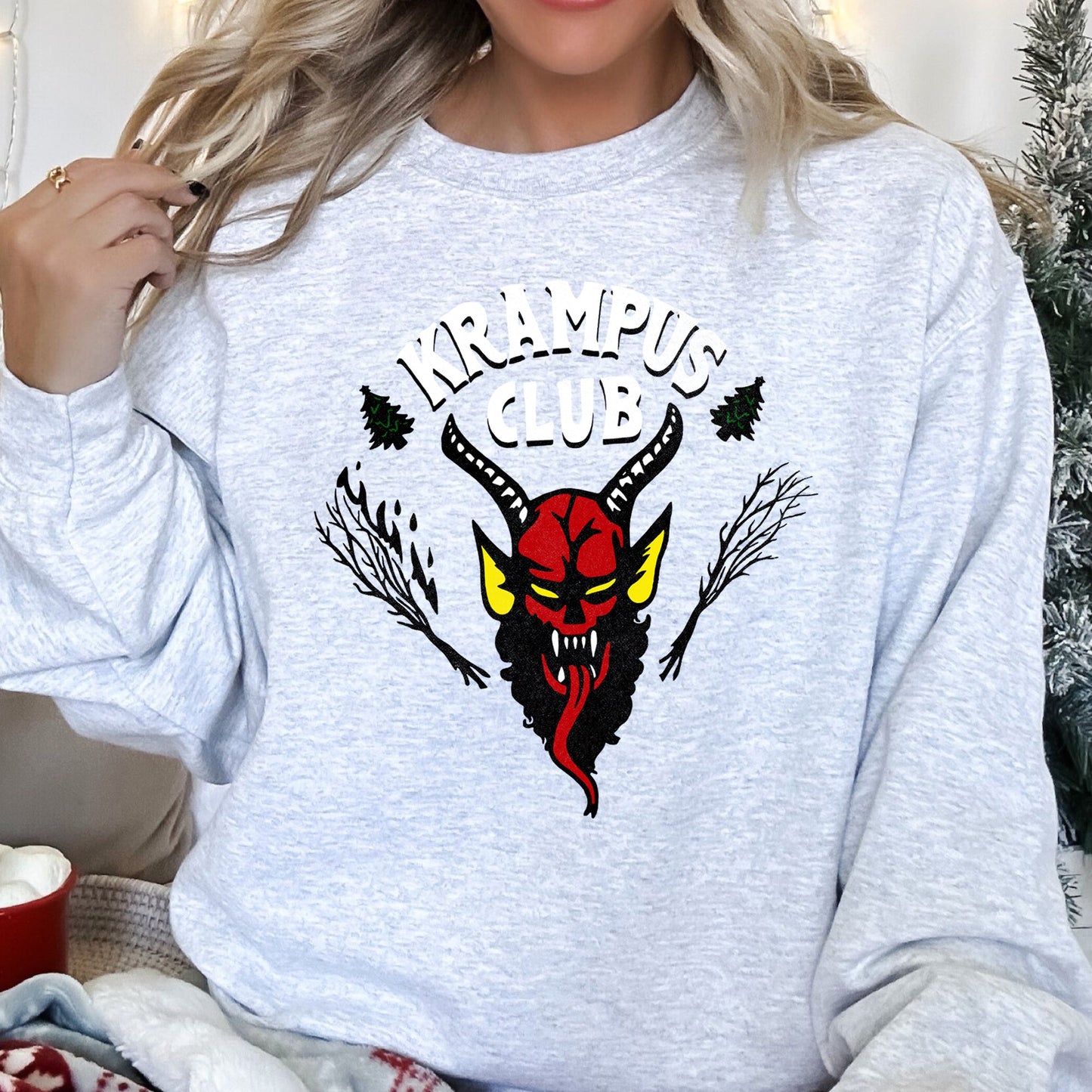 Krampus Club, Stranger, Naughty, Christmas Sweatshirt