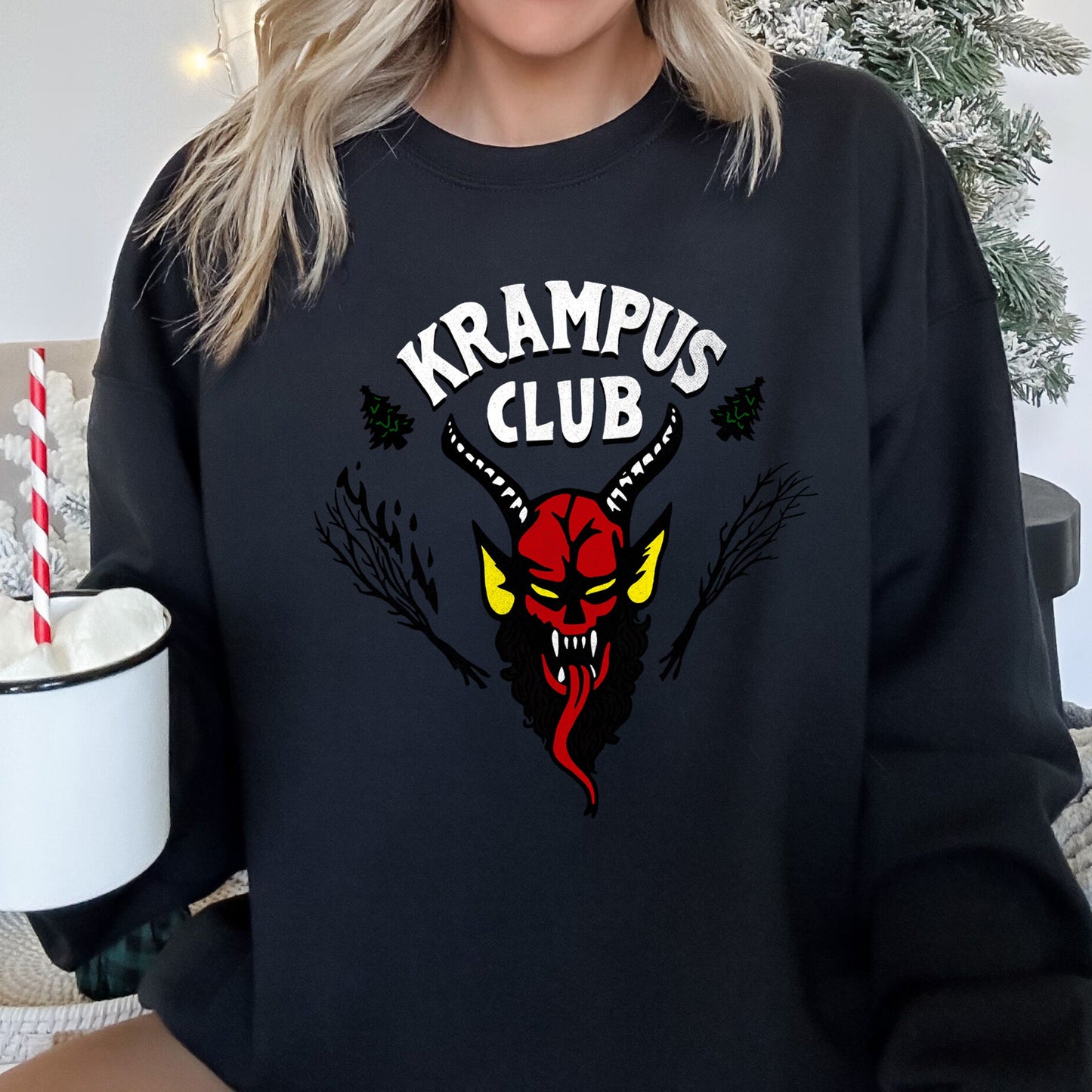 Krampus Club, Stranger, Naughty, Christmas Sweatshirt