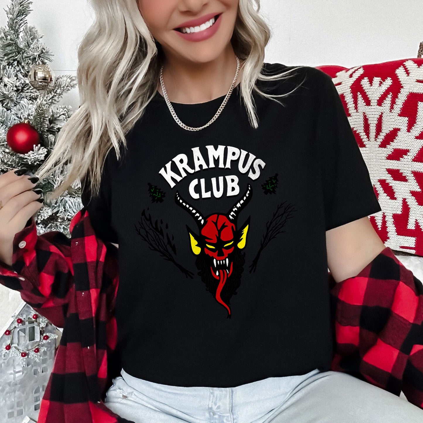Krampus Club, Stranger, Christmas, Naughty Super Soft Tees