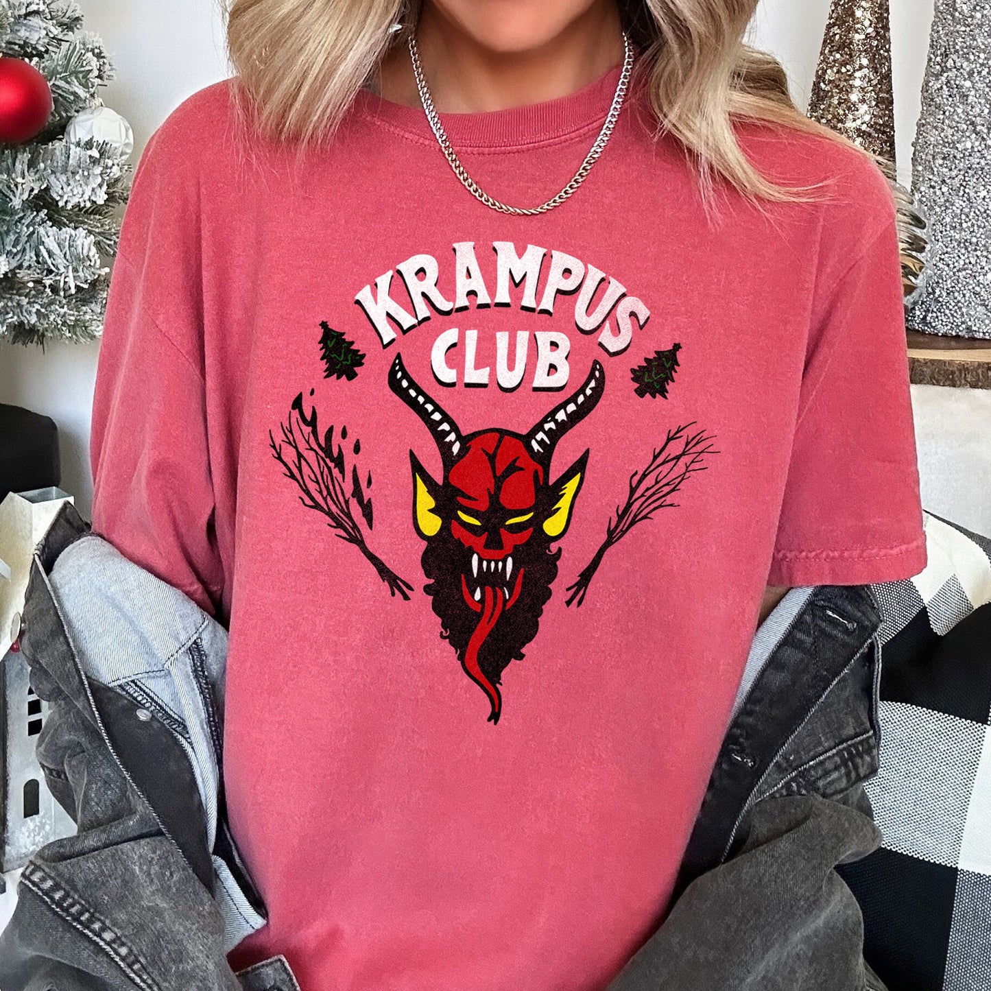 Krampus Club, Stranger, Christmas, Naughty, Comfort Colors, Tshirt