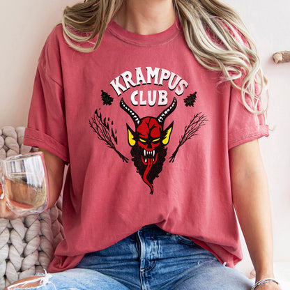 Krampus Club, Stranger, Christmas, Naughty, Comfort Colors, Tshirt