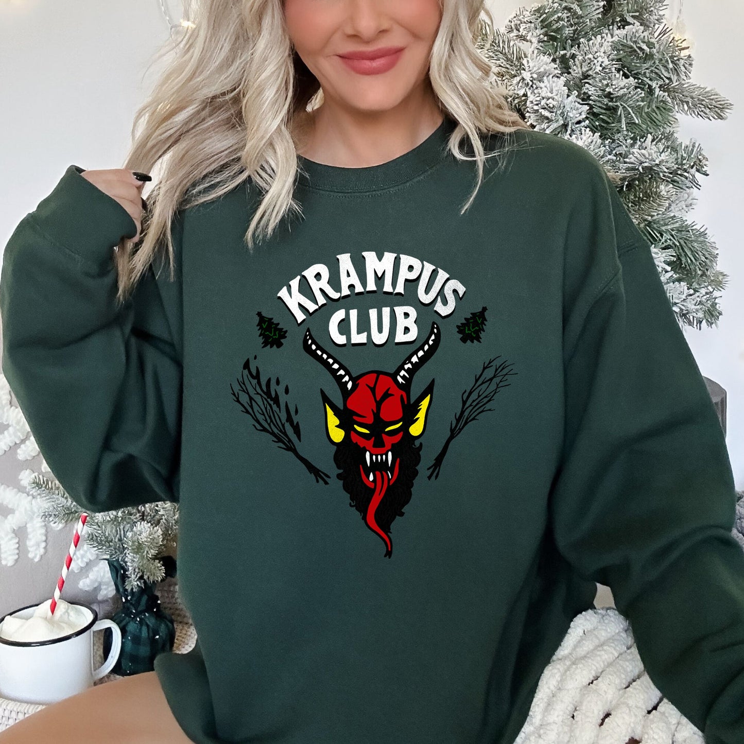 Krampus Club, Stranger, Naughty, Christmas Sweatshirt