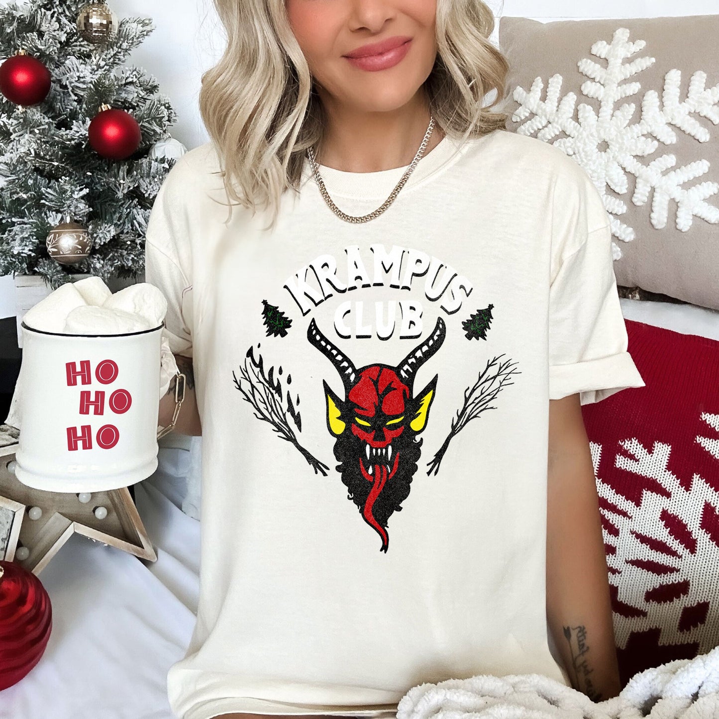 Krampus Club, Stranger, Christmas, Naughty, Comfort Colors, Tshirt