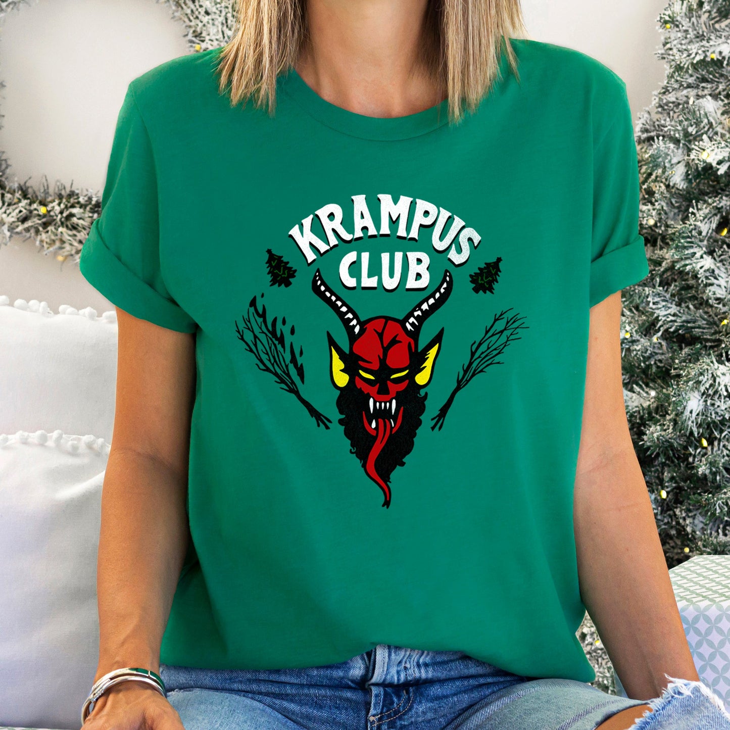Krampus Club, Stranger, Christmas, Naughty Super Soft Tees